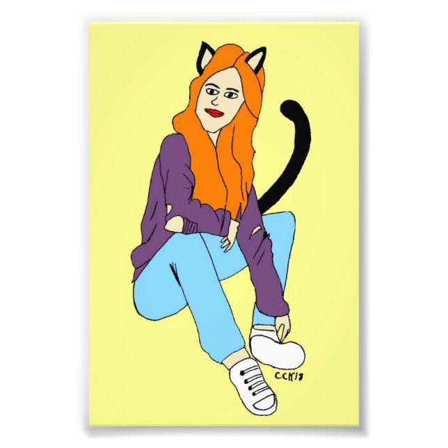 catgirl fototryck (Framsidan)