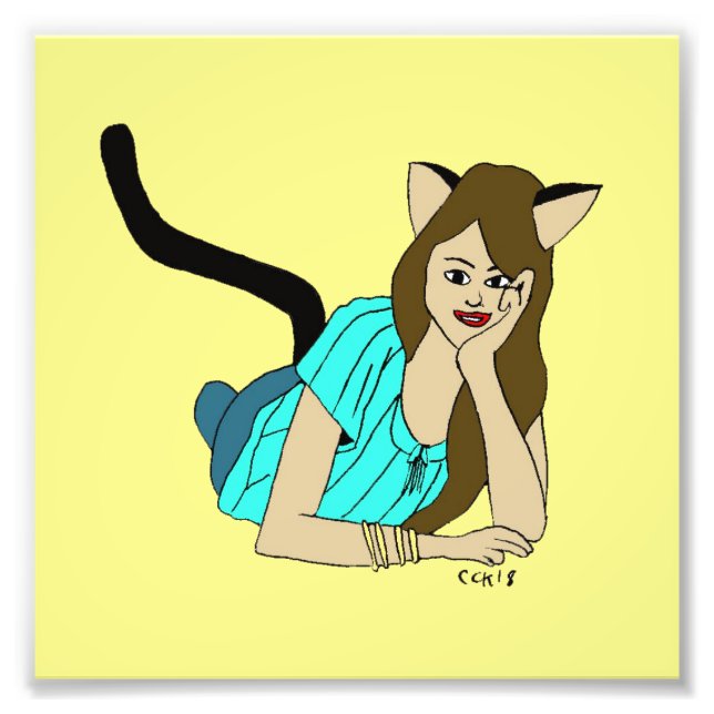 catgirl fototryck (Framsidan)