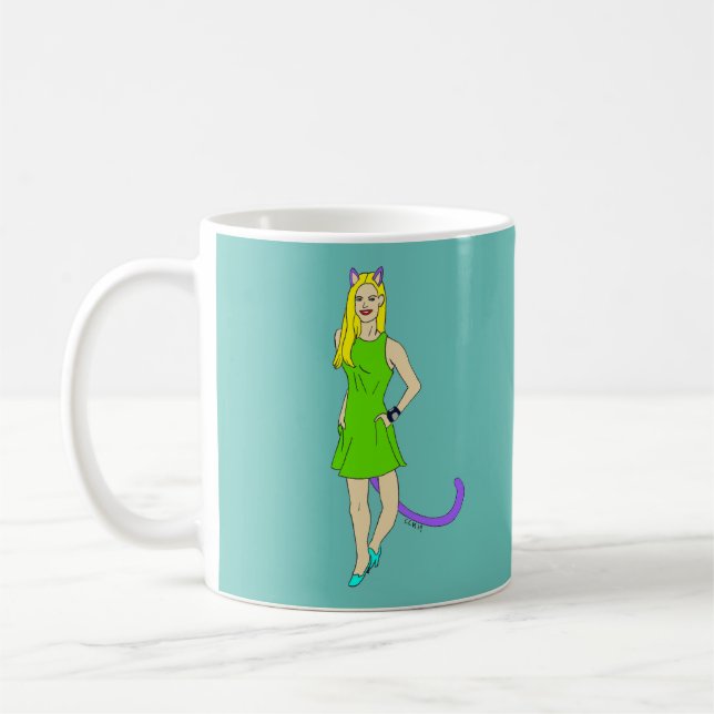 catgirl kaffemugg (Vänster)