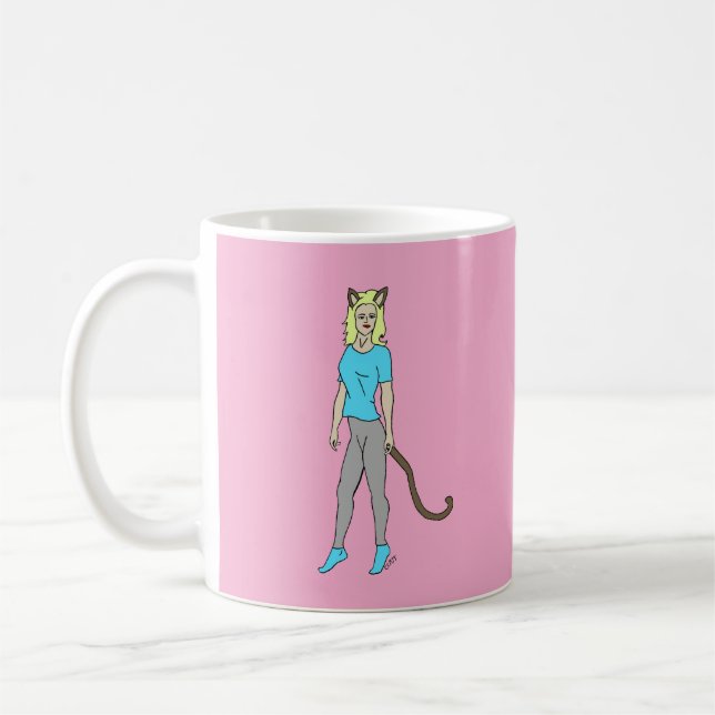 catgirl kaffemugg (Vänster)