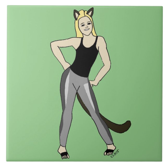 catgirl kakelplatta (Framsidan)