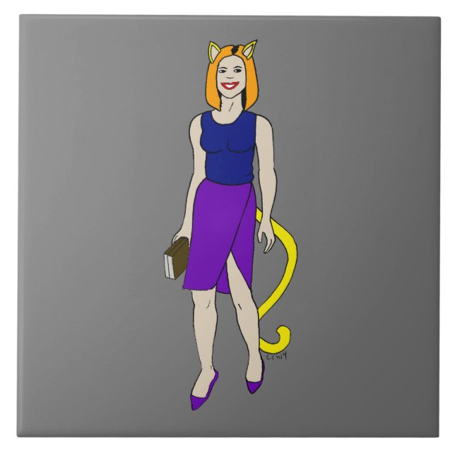 catgirl kakelplatta (Framsidan)