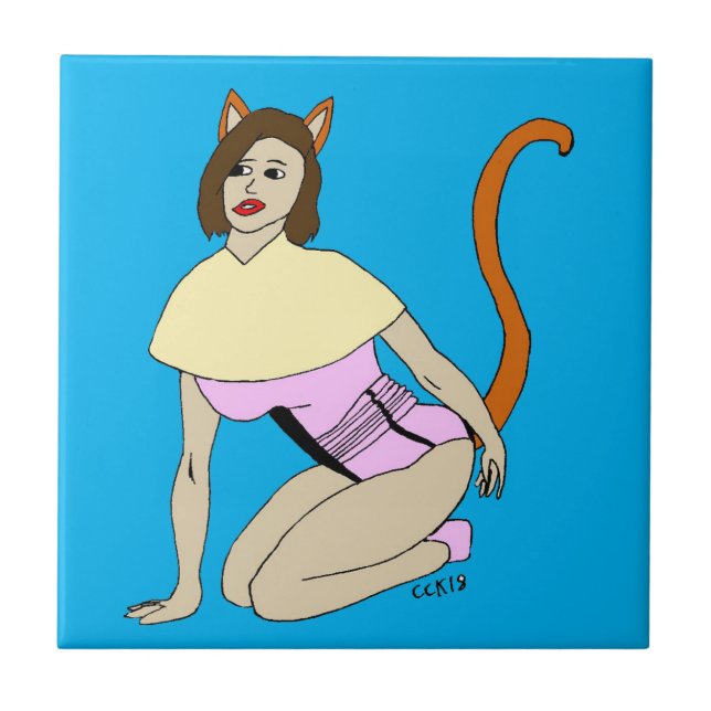 catgirl kakelplatta (Framsidan)
