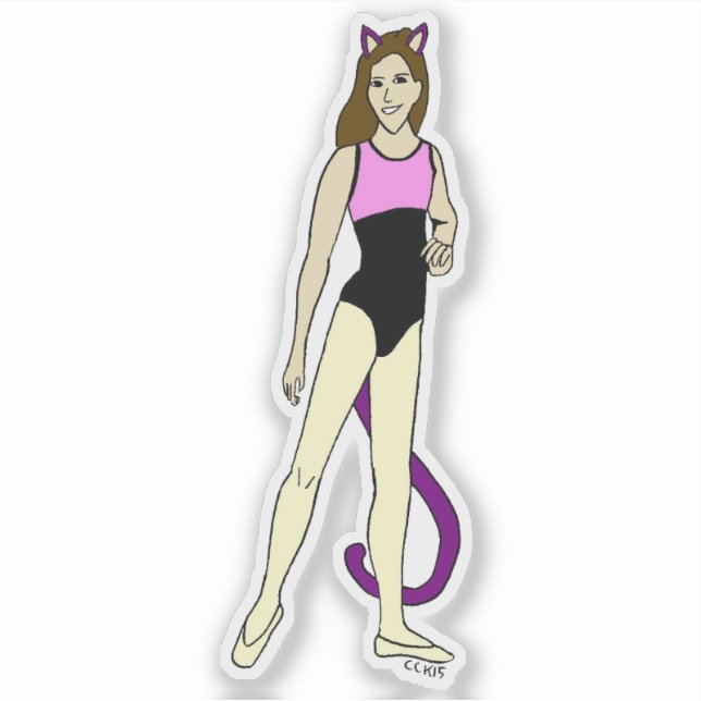 catgirl klistermärken (Framsida)