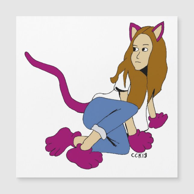 catgirl magnet (Framsida)