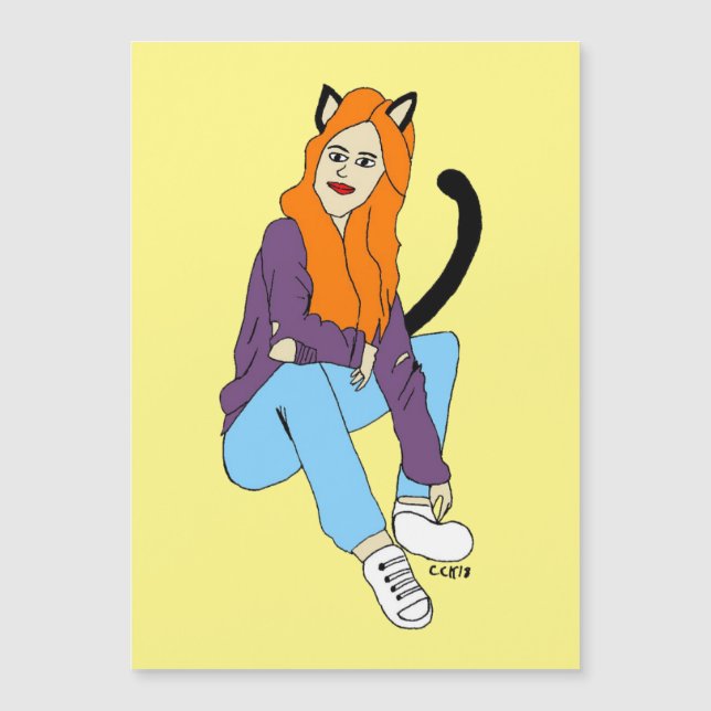 catgirl magnet (Framsida)