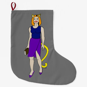 catgirl stor julstrumpa