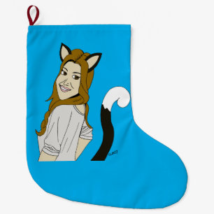 catgirl stor julstrumpa
