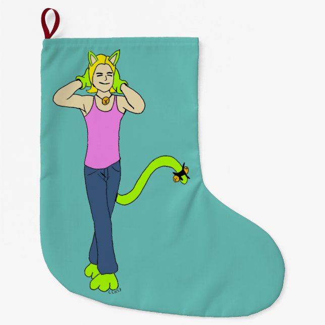 catgirl stor julstrumpa (Framsidan)