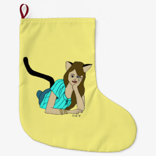 catgirl stor julstrumpa