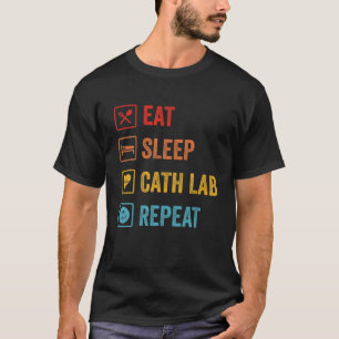 Cath Lab EKG Nursing Heartslag Tech Cute Retro Car T Shirt