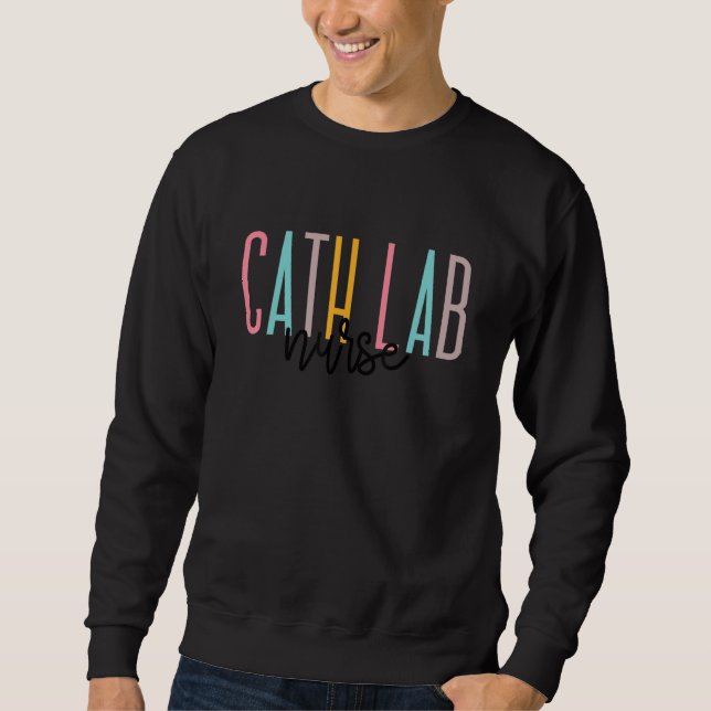 Cath Lab Nurse Catheter Laboratory Nurse Graduatio Lång Ärmad Tröja (Framsida)