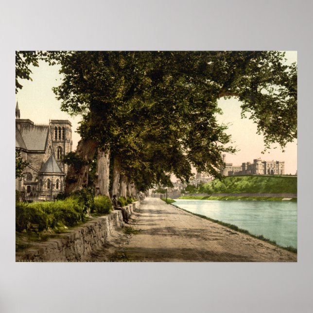 Cathedral and Castle, Inverness, Skottland Poster (Framsidan)
