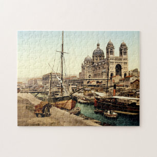 Cathedral and Quay de la Joliette Marseille Frankr Pussel