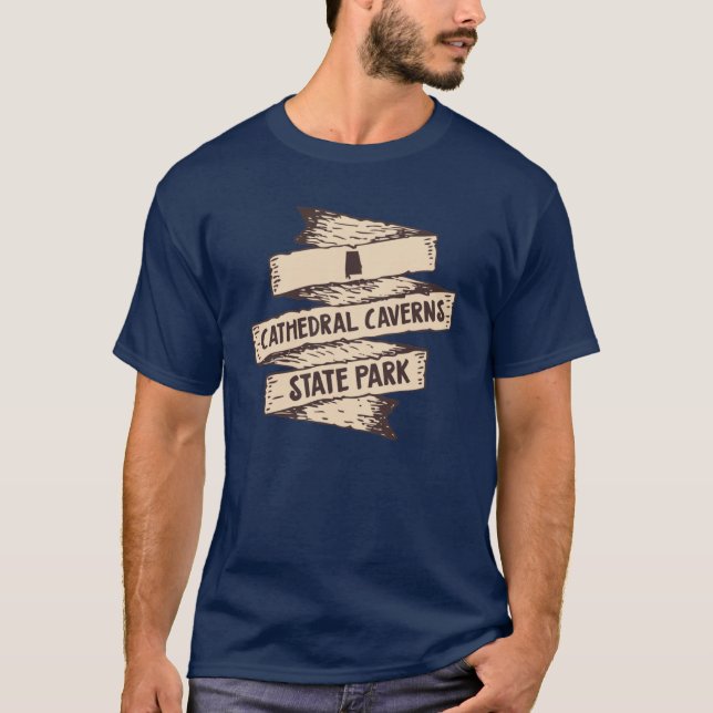 Cathedral Caverns State Park Alabama AL Skog Wil T Shirt (Framsida)