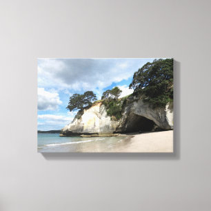 Cathedral Cove Coromandel Peninsula Nya Zeeland Canvastryck