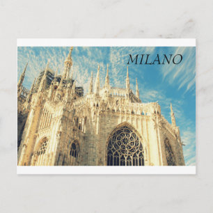 Cathedral Duomo i Milano, Italien Vykort
