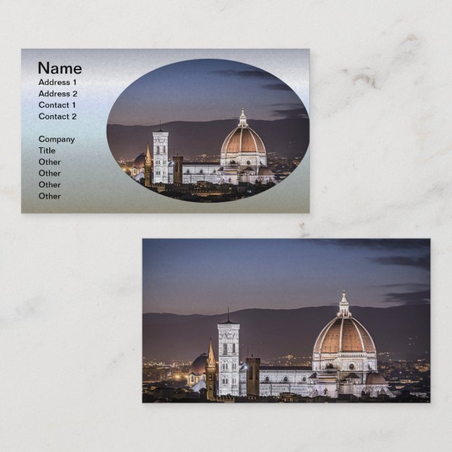 Cathedral - Florance Italien Visitkort (Fram/baksida)