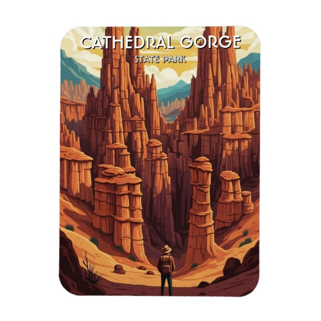 Cathedral Gorge State Park Nevada Resa Magnet (Vertikal)