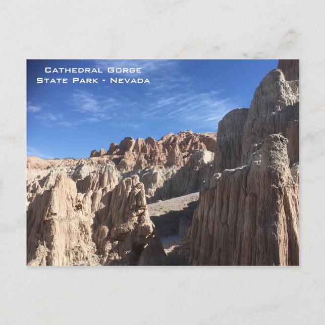 Cathedral Gorge State Park - Nevada Vykort (Framsida)
