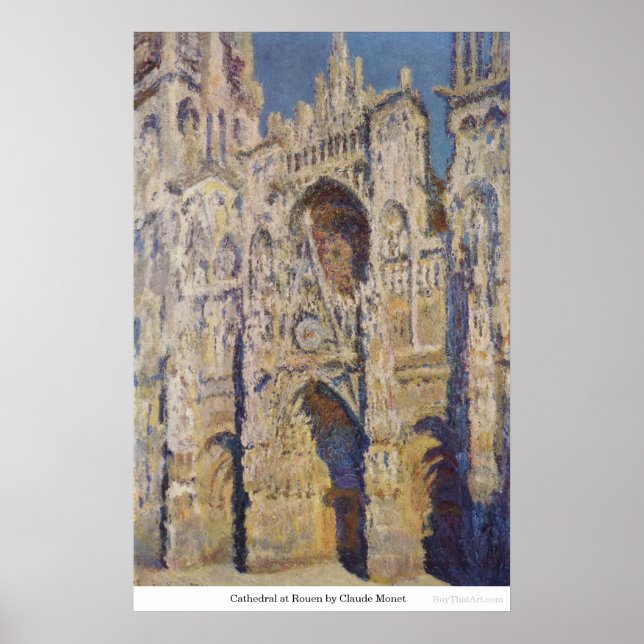 Cathedral in Rouen av Claude Monet Poster (Framsidan)