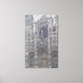 Cathedral in Rouen Portal Grått Weather by Monet Canvastryck