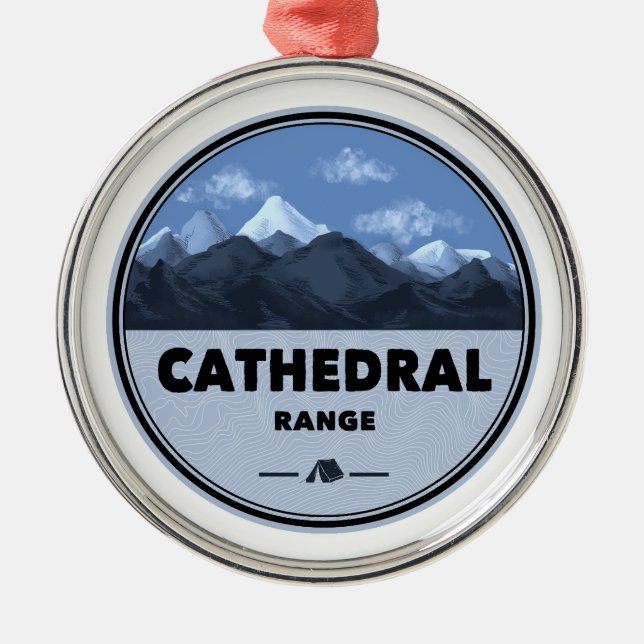 Cathedral Range California Camping Julgransprydnad Metall (Framsidan)