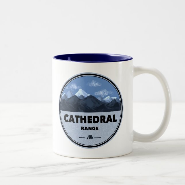 Cathedral Range California Camping Två-Tonad Mugg (Höger)