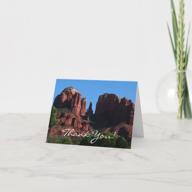 Cathedral Rock i Sedona Arizona Monument Tack Kort (Framsida)