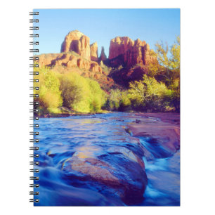 Cathedral Rock reflekterande i Oak Creek, Arizona Anteckningsbok