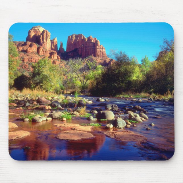 Cathedral Rock speglas i Oak Creek Musmatta (Framsidan)