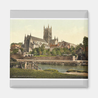 Cathedral, S. W., Worcester, England sällsynt Phot Magnet