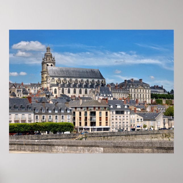 Cathedral Saint Louis i Blois i Frankrike Postcard Poster (Framsidan)