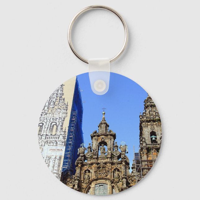 Cathedral, Santiago de Compostela, Spanien Nyckelring (Framsida)
