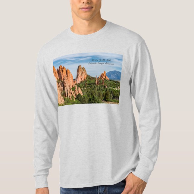 Cathedral Spires Formations Colorado Manar Shirt T (Framsida)