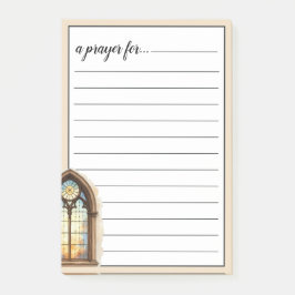 Cathedral Stained Glass Window War Room Prayer Post-it Block