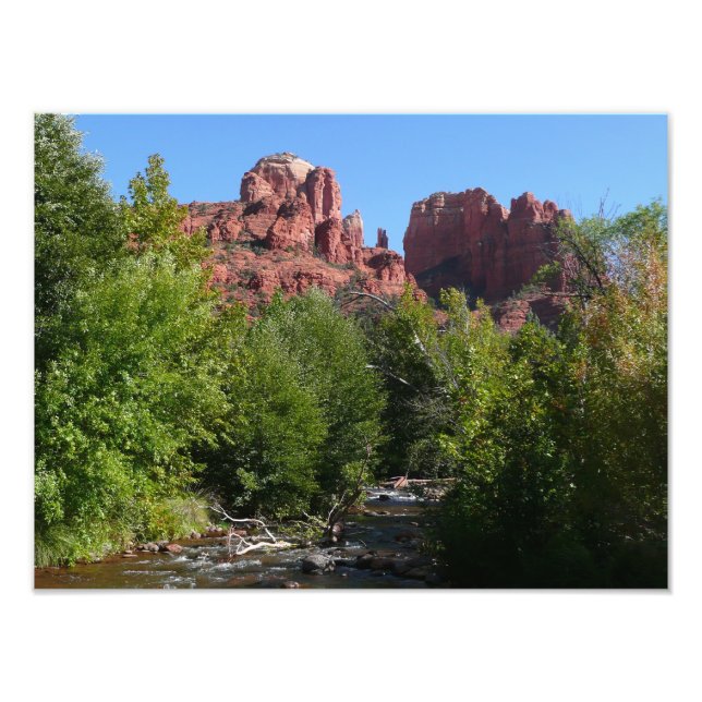 Cathedral Sten och Stream i Sedona Arizona Fototryck (Framsidan)