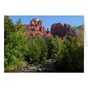 Cathedral Sten och Stream i Sedona Arizona Hälsningskort