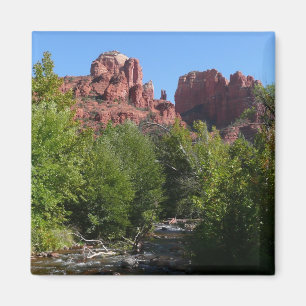 Cathedral Sten och Stream i Sedona Arizona Magnet