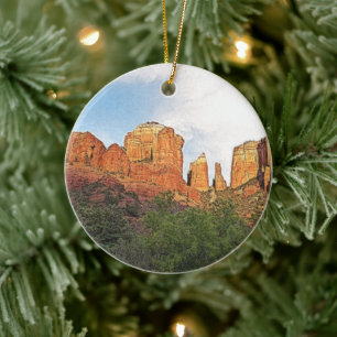 Cathedral Sten Sedona, Arizona Jul Helgdag Julgransprydnad Keramik