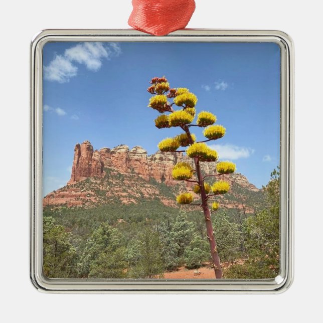 Cathedral Sten Sedona Arizona Julgransprydnad Metall (Framsidan)