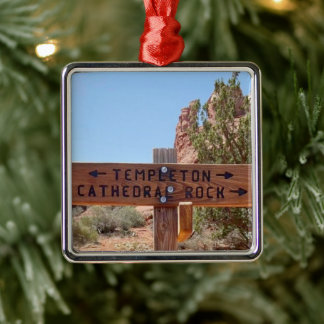 Cathedral Sten Sedona Arizona Julgransprydnad Metall