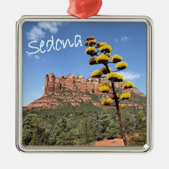 Cathedral Sten Sedona Arizona Metall Ornament (Framsidan)