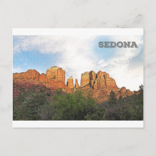Cathedral Sten-Sedona, AZ Vykort