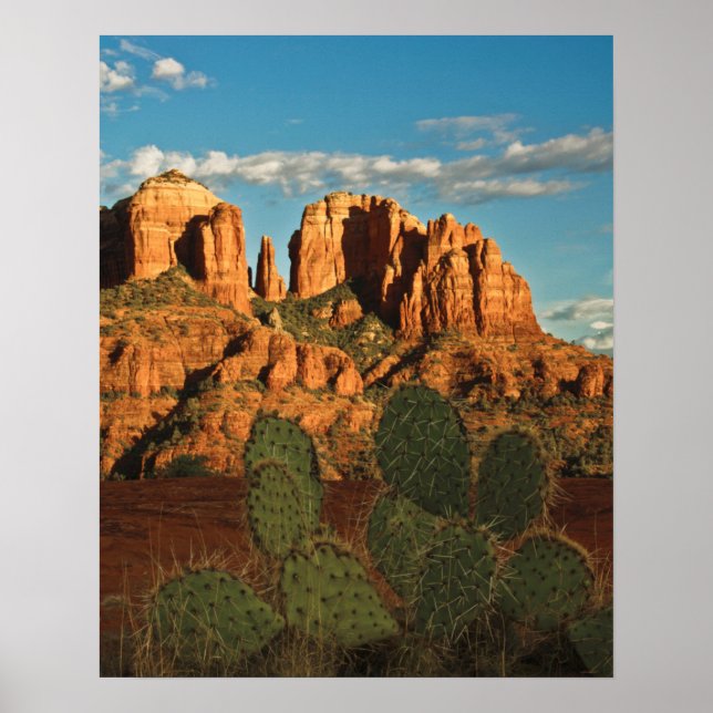 Cathedral Sten vid Sunset från Secret Canyon Poster (Framsidan)