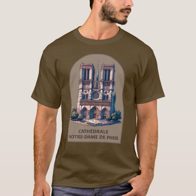 Cathédrale Notre-Dame de Paris T Shirt (Framsida)