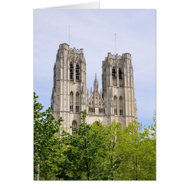 Cathédrale St Michel & Gudul, Bryssel, Belgien Hälsningskort (Framsidan)