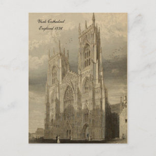 Cathedrals of England Series: York 1836 Vykort