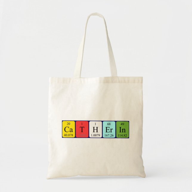 Catherin Period bord namn tote bag Tygkasse (Framsidan)
