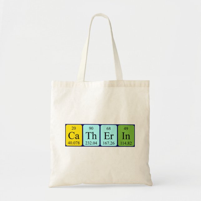 Catherin Period bord namn tote bag Tygkasse (Framsidan)